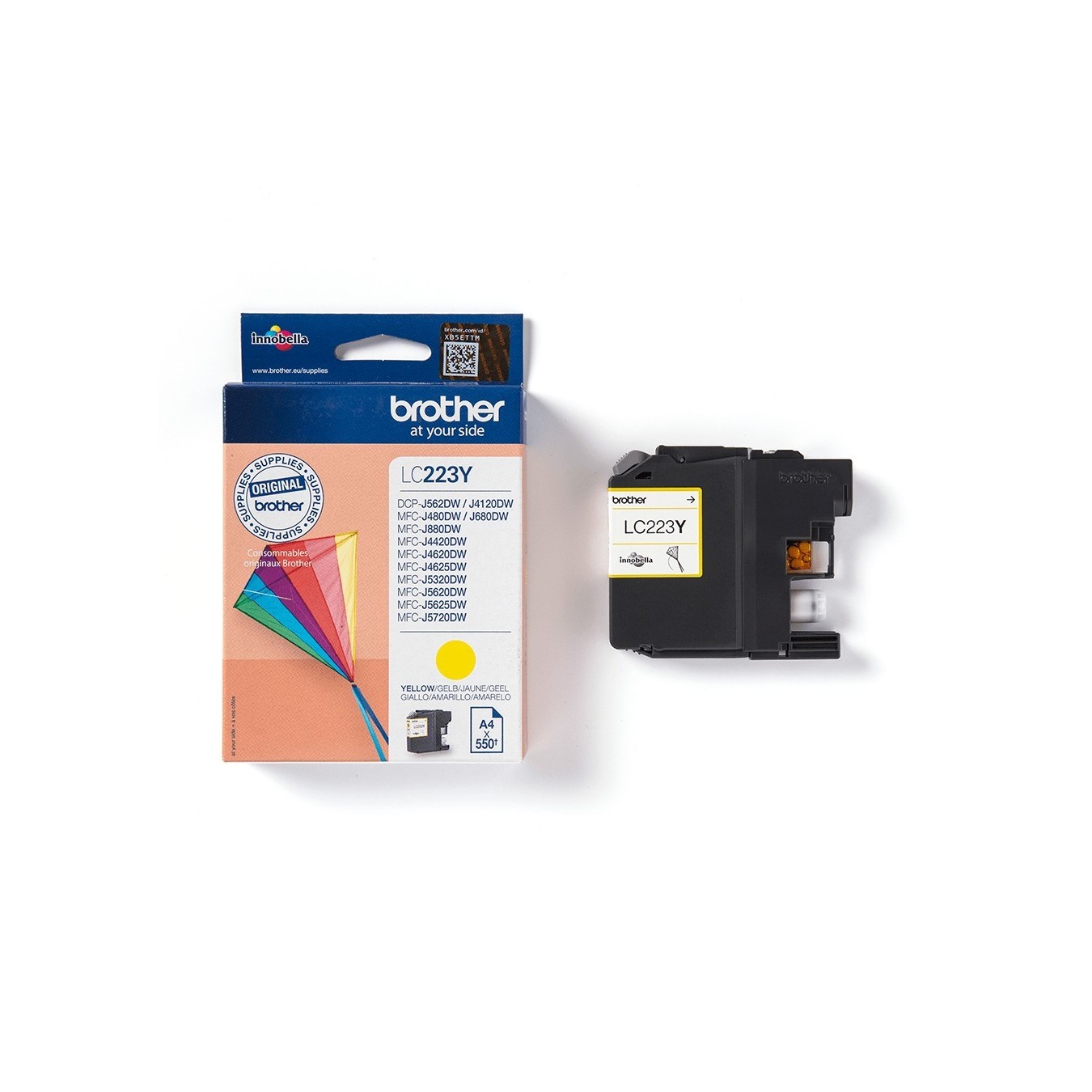 Brother Ink - LC-223Y - Yellow up to 550 pages per ISO IEC 24711 — Buy in Cyprus with Fast Delivery
