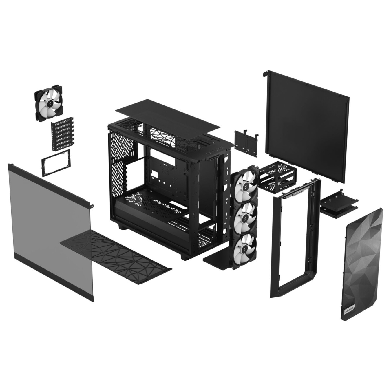 Fractal Meshify 2 Lite RGB TG Tint - Black - Tempered Glass, RGB, Mid-Tower, E-ATX Support — Buy in Cyprus with Fast Delivery