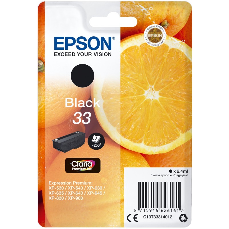 Buy Epson Ink - 4LB Singlepack Black 33 Claria Premium Ink in Cyprus, Nicosia, Limassol, Larnaka, Pafos