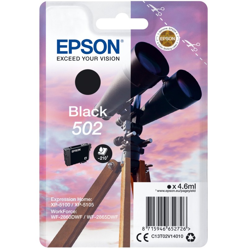 Buy Epson 502 - C13T02V14010 - Black in Cyprus, Nicosia, Limassol, Larnaka, Pafos