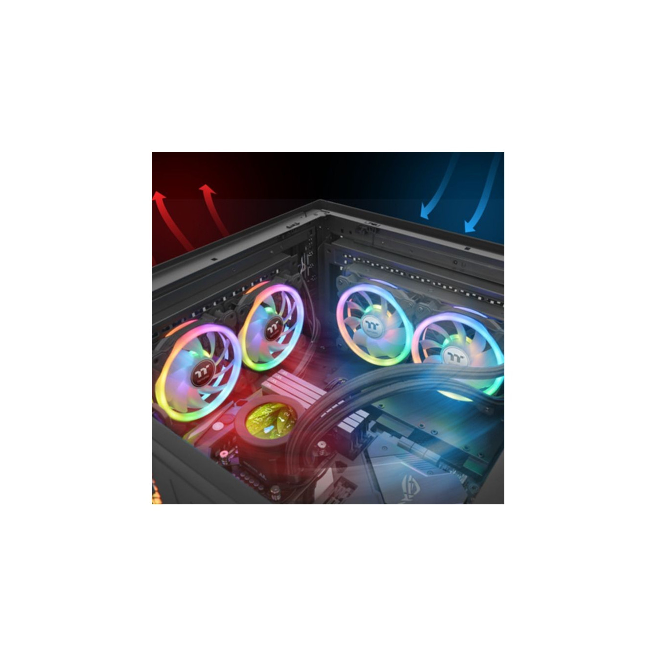 Thermaltake SWAFAN 12 Premium - 3-Pack 120mm RGB Case Fans, Black, Hydraulic Bearing — Buy in Cyprus with Fast Delivery