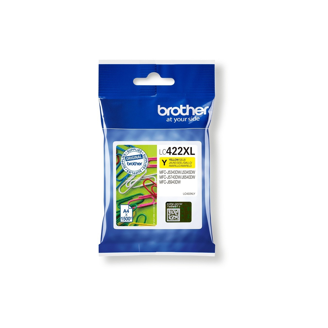 Brother Ink Cartridge - LC-422XLY - Yellow up to 1500 pages per ISO/IEC 24711 — Buy in Cyprus with Fast Delivery
