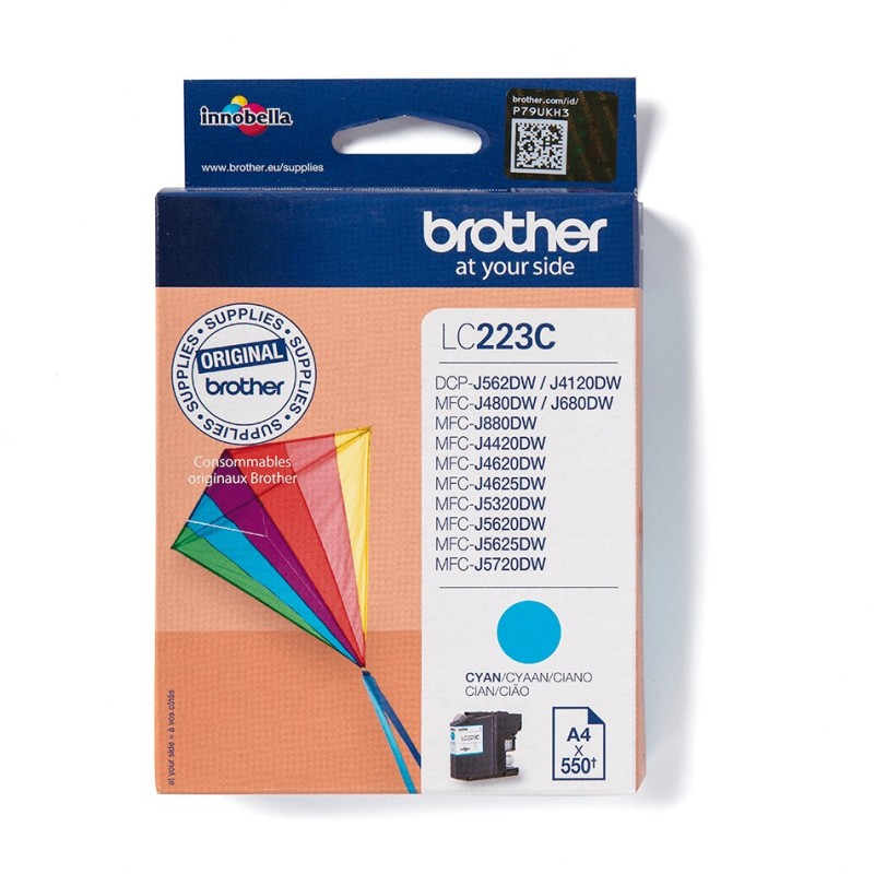 Buy Brother Ink Cartridge - LC-223C - Cyan up to 550 pages per ISO/IEC 24711 in Cyprus, Nicosia, Limassol, Larnaka, Pafos