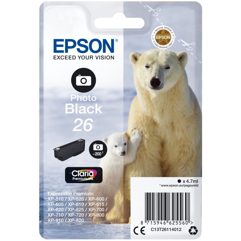 Buy Epson - C13T26114012 - Photo black in Cyprus, Nicosia, Limassol, Larnaka, Pafos