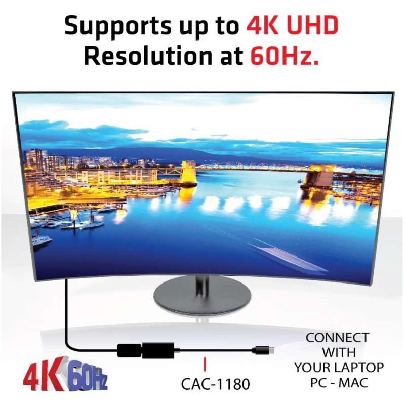 Buy Club3D Adapter - MiniDisplayPort to HDMI 2.0b HDR 4K60Hz Active Retail in Cyprus, Nicosia, Limassol, Larnaka, Pafos