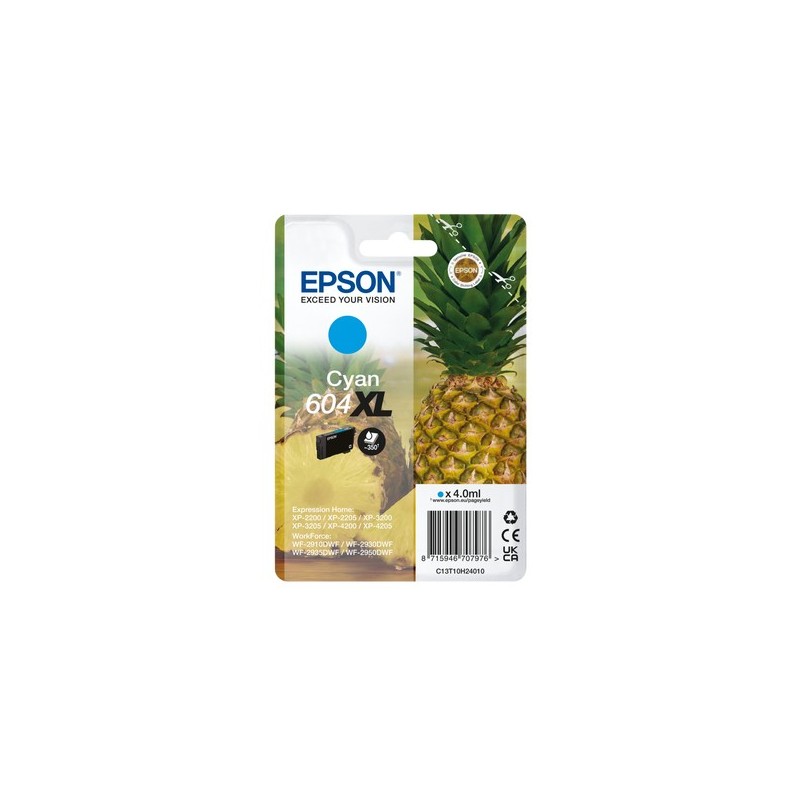 Buy Epson Ink 604XL - C13T10H24010 - Cyan up to 350 pages in Cyprus, Nicosia, Limassol, Larnaka, Pafos
