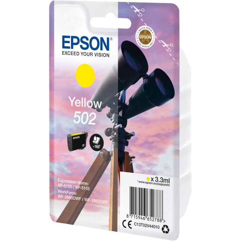 Buy Epson 502 - C13T02V44010 - Yellow in Cyprus, Nicosia, Limassol, Larnaka, Pafos