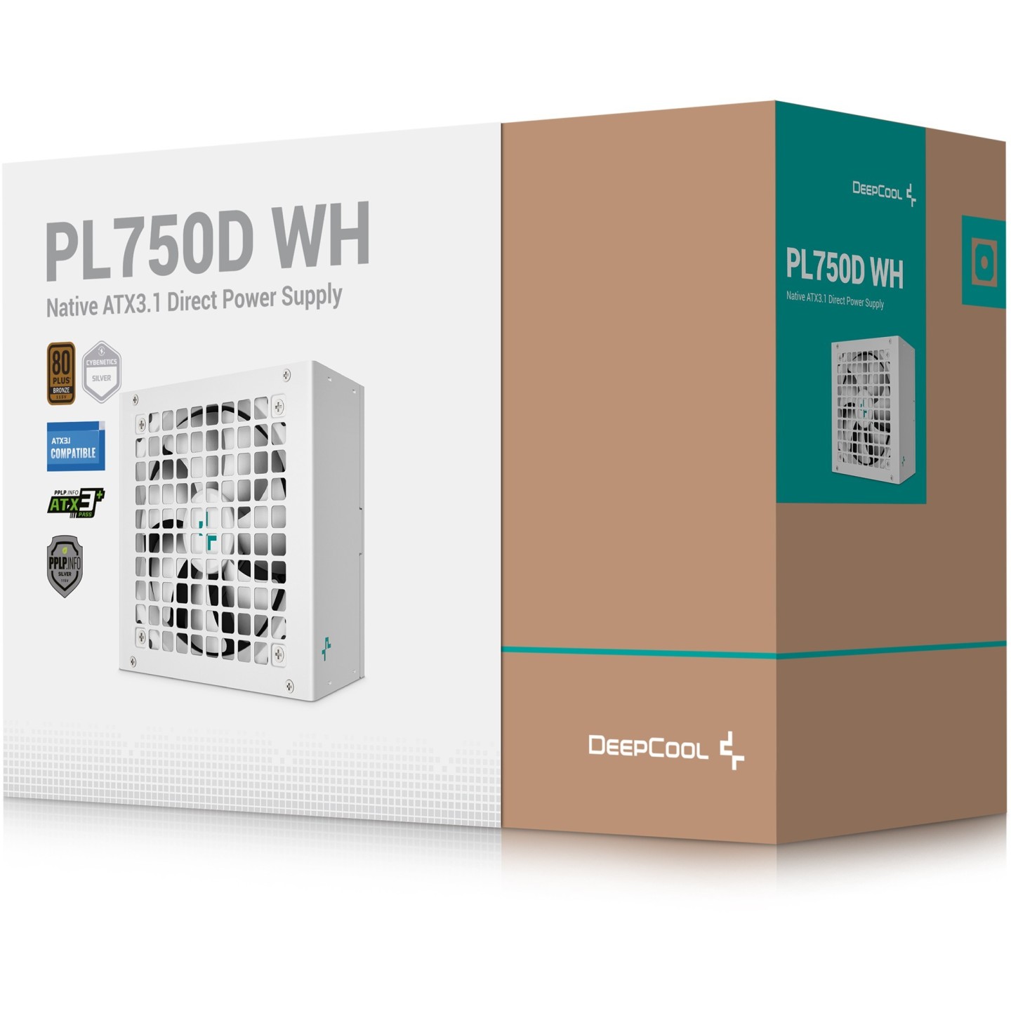 DeepCool PL750D 750W ATX 3.1 Non-Modular PSU - White (Boxed) — Buy in Cyprus with Fast Delivery