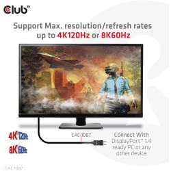 Buy Club3D DisplayPort Cable - DisplayPort 1.4 to HDMI HDR 8K60Hz active 3m in Cyprus, Nicosia, Limassol, Larnaka, Pafos