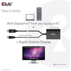 Buy Club3D Adapter DisplayPort to DVI-D HDCP OFF Active St Bu retail - DisplayPo... in Cyprus, Nicosia, Limassol, Larnaka, Pafos