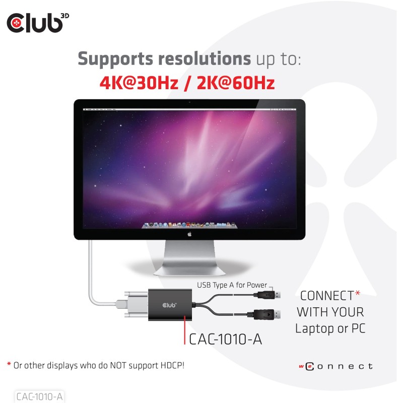 Buy Club3D Adapter DisplayPort to DVI-D HDCP OFF Active St Bu retail - DisplayPo... in Cyprus, Nicosia, Limassol, Larnaka, Pafos