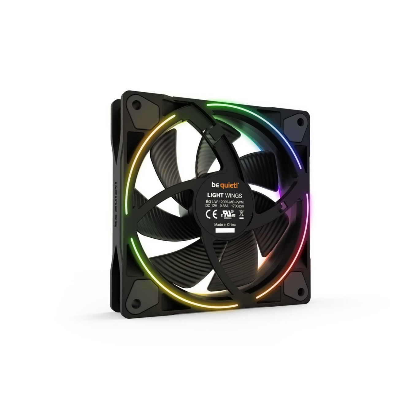 Be Quiet! Light Wings 120mm PWM Case Fan - Black, ARGB, 1700 RPM, 4-pin PWM — Buy in Cyprus with Fast Delivery
