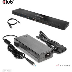 Buy Club3D 4K ChargingDock USB-C - 6x USB3, DP, 2x HDMI, LAN, 120W in Cyprus, Nicosia, Limassol, Larnaka, Pafos