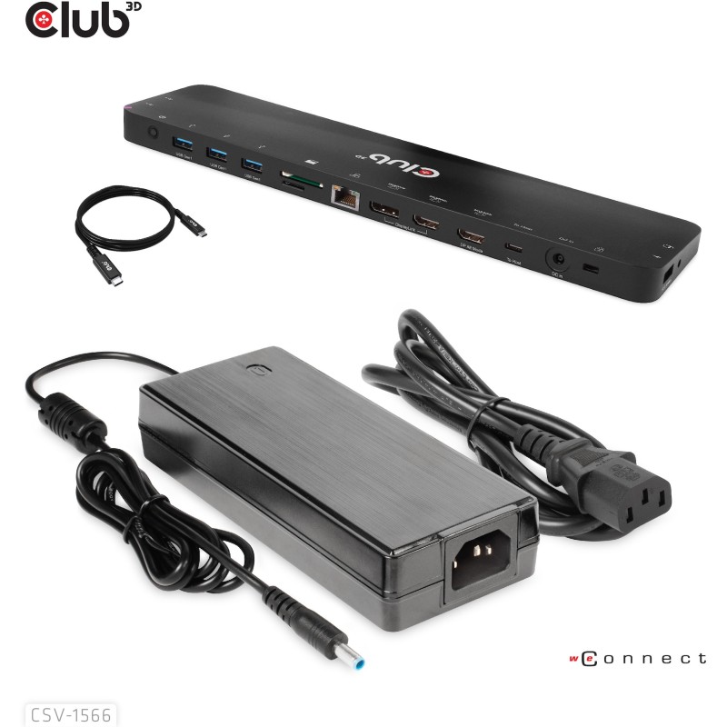 Buy Club3D 4K ChargingDock USB-C - 6x USB3, DP, 2x HDMI, LAN, 120W in Cyprus, Nicosia, Limassol, Larnaka, Pafos