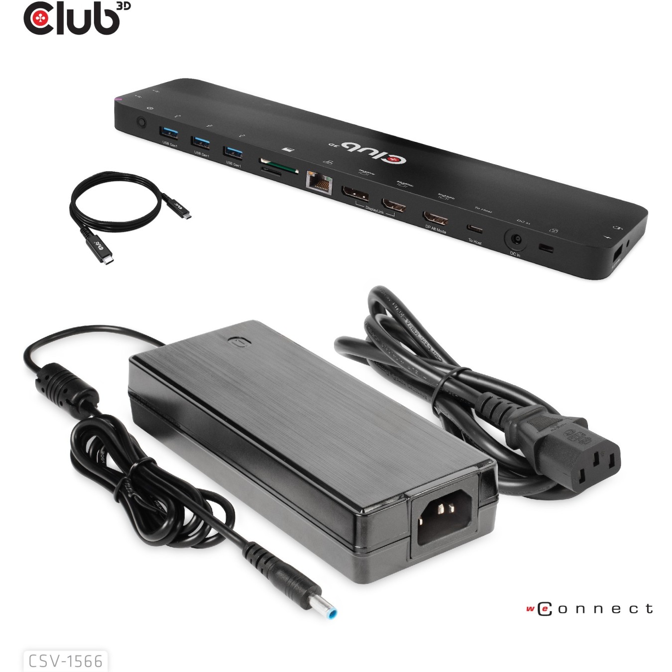 Club3D 4K ChargingDock USB-C - 6x USB3, DP, 2x HDMI, LAN, 120W — Buy in Cyprus with Fast Delivery