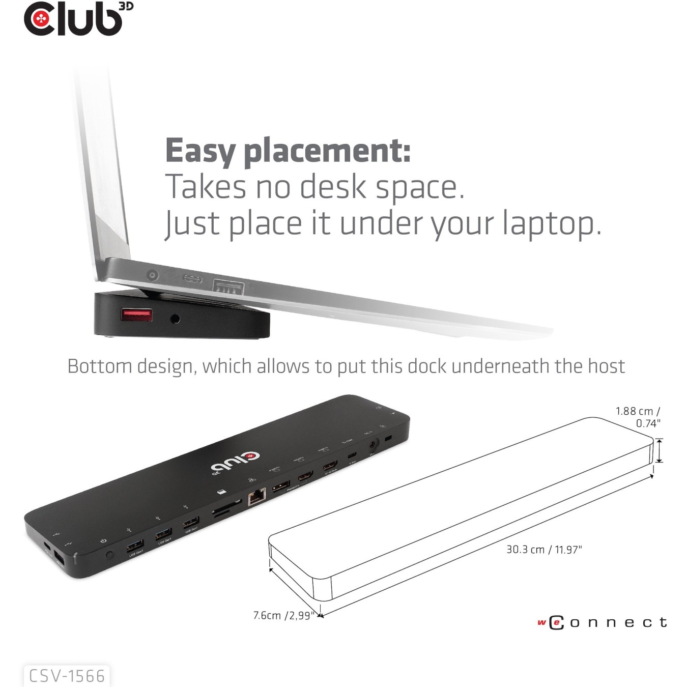 Club3D 4K ChargingDock USB-C - 6x USB3, DP, 2x HDMI, LAN, 120W — Buy in Cyprus with Fast Delivery