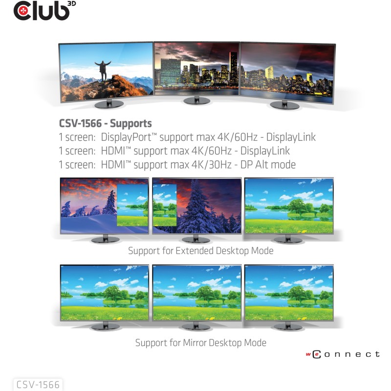 Buy Club3D 4K ChargingDock USB-C - 6x USB3, DP, 2x HDMI, LAN, 120W in Cyprus, Nicosia, Limassol, Larnaka, Pafos