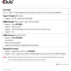 Buy Club3D 4K ChargingDock USB-C - 6x USB3, DP, 2x HDMI, LAN, 120W in Cyprus, Nicosia, Limassol, Larnaka, Pafos