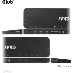 Buy Club3D 4K ChargingDock USB-C - 6x USB3, DP, 2x HDMI, LAN, 120W in Cyprus, Nicosia, Limassol, Larnaka, Pafos