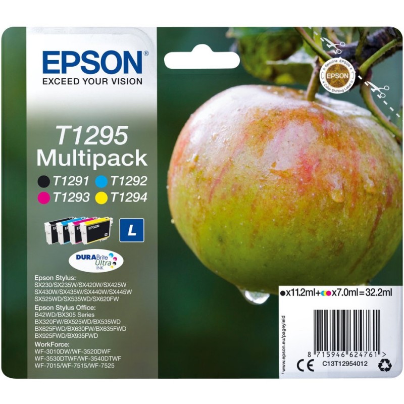 Buy Epson Ink - T1295 - 4-pack Black + Color in Cyprus, Nicosia, Limassol, Larnaka, Pafos