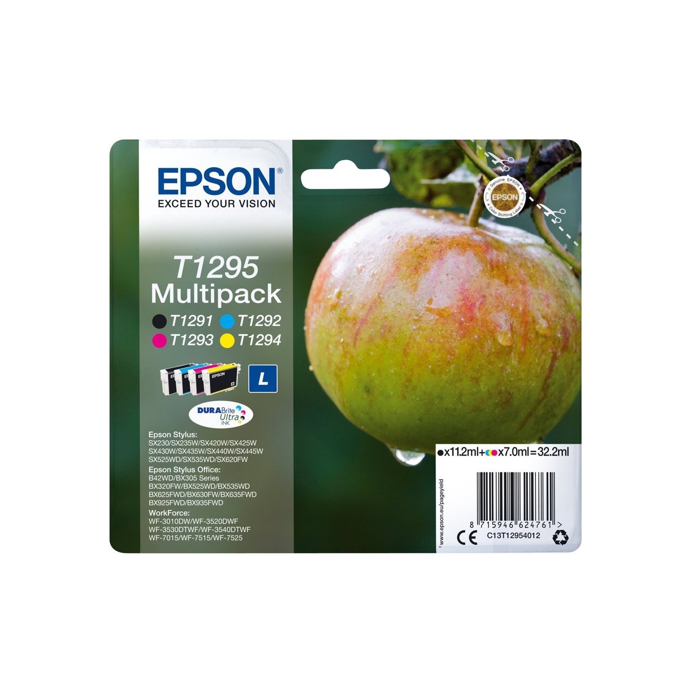 Epson Ink - T1295 - 4-pack Black + Color — Buy in Cyprus with Fast Delivery