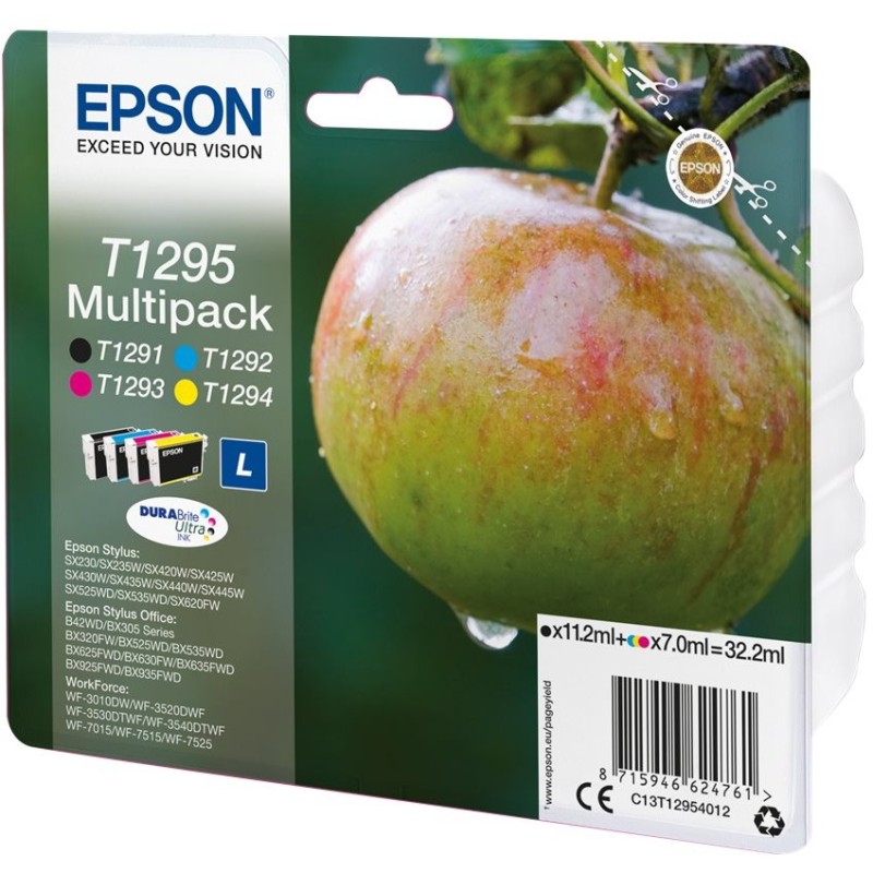 Buy Epson Ink - T1295 - 4-pack Black + Color in Cyprus, Nicosia, Limassol, Larnaka, Pafos