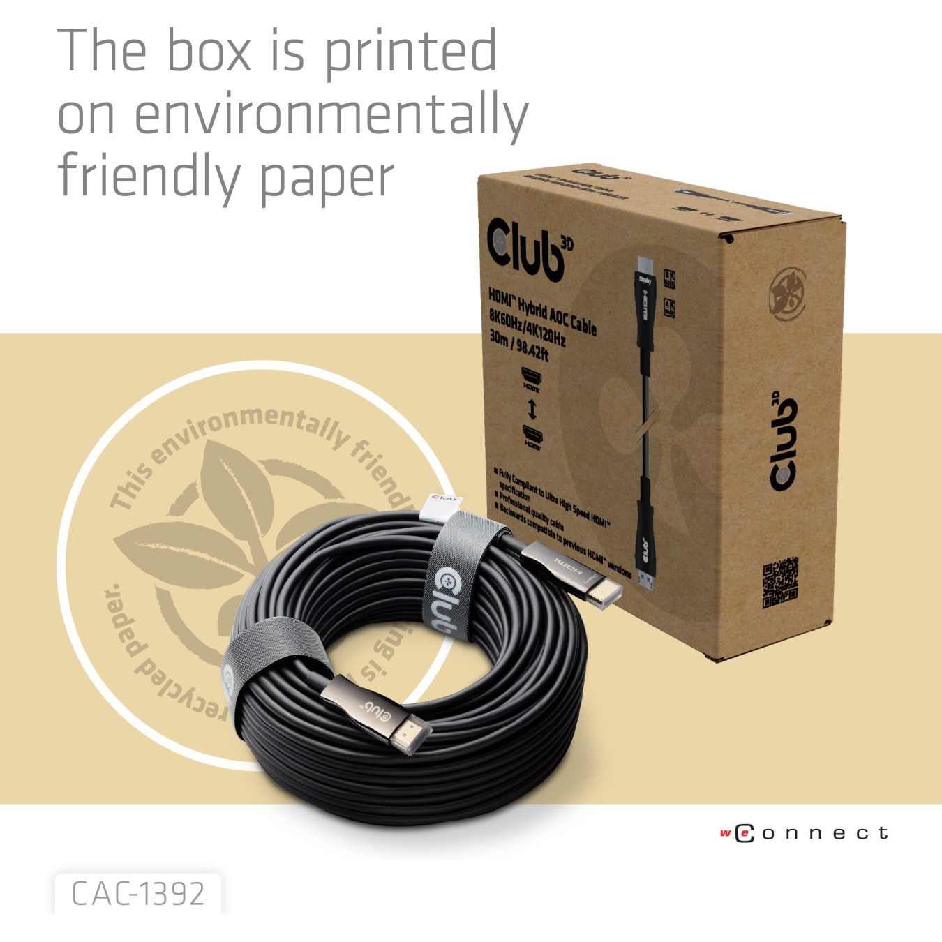 Club3D HDMI Cable A - to A 2.1 Active Optical 8K60Hz UHD 30 m — Buy in Cyprus with Fast Delivery