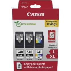 Buy Canon Ink - 5224B015 - PG-540L CL-541XL 3-pack (2xBK Color) incl. Photo Paper in Cyprus, Nicosia, Limassol, Larnaka, Pafos