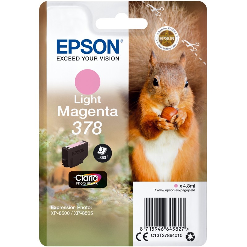 Buy Epson Ink 378 - C13T37864010 - Light Magenta up to 360 pages in Cyprus, Nicosia, Limassol, Larnaka, Pafos