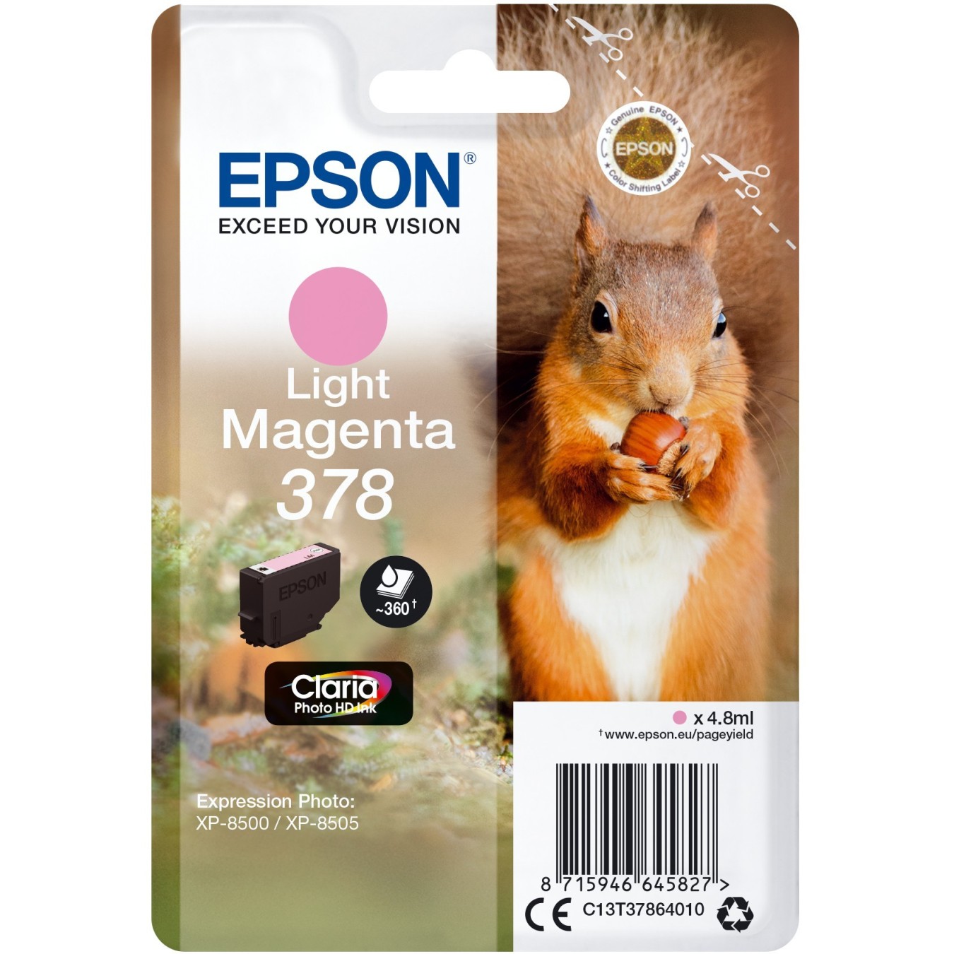 Epson Ink 378 - C13T37864010 - Light Magenta up to 360 pages — Buy in Cyprus with Fast Delivery