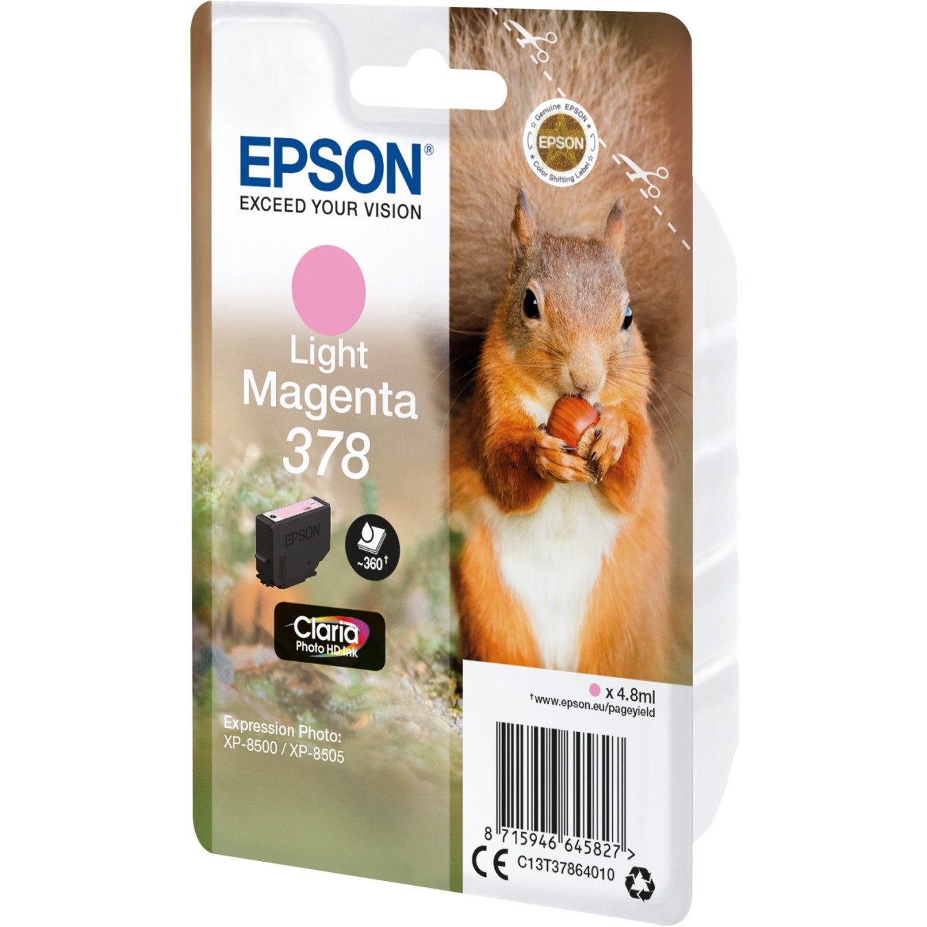 Epson Ink 378 - C13T37864010 - Light Magenta up to 360 pages — Buy in Cyprus with Fast Delivery