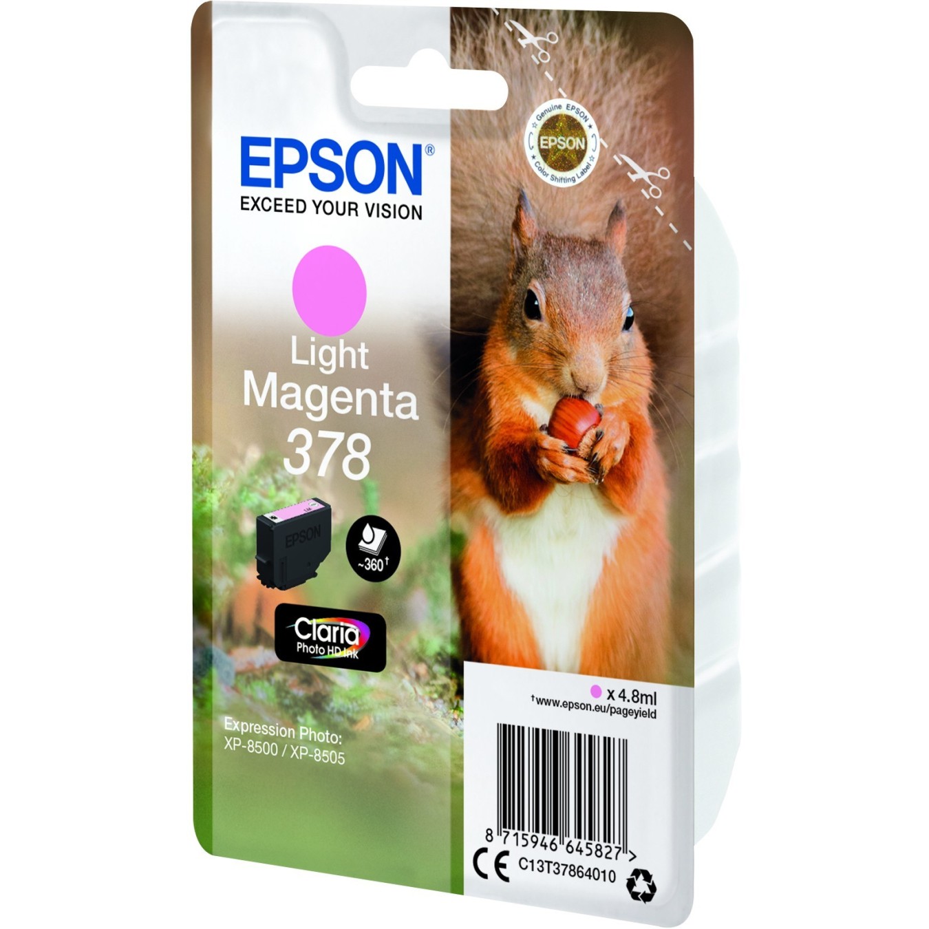 Epson Ink 378 - C13T37864010 - Light Magenta up to 360 pages — Buy in Cyprus with Fast Delivery