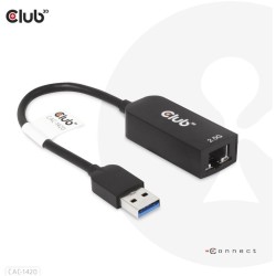 Buy Club3D USB 3.2 Type A to RJ45 2.5Gb Adapter - USB 3.2 Type A to RJ45 2.5Gb in Cyprus, Nicosia, Limassol, Larnaka, Pafos