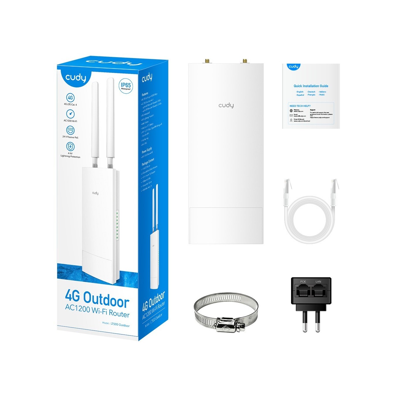 Cudy LT500 – Outdoor 4G LTE Cat4 AC1200 Wi-Fi Router – 150/50Mbps | Armenius Store
