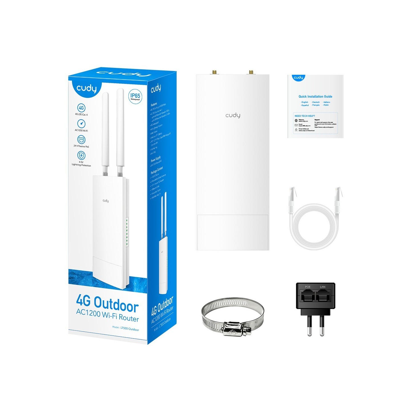 Cudy Outdoor 4G LTE Cat 4 AC1200 Wi-Fi Router - Outdoor — Buy in Cyprus with Fast Delivery
