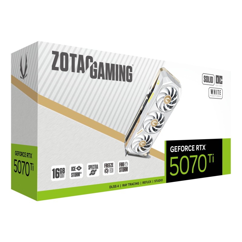 Buy ZOTAC GAMING GeForce RTX 5070 Ti SOLID CORE OC - White - 16GB GDDR7 - 2482 M... in Cyprus, Nicosia, Limassol, Larnaka, Pafos