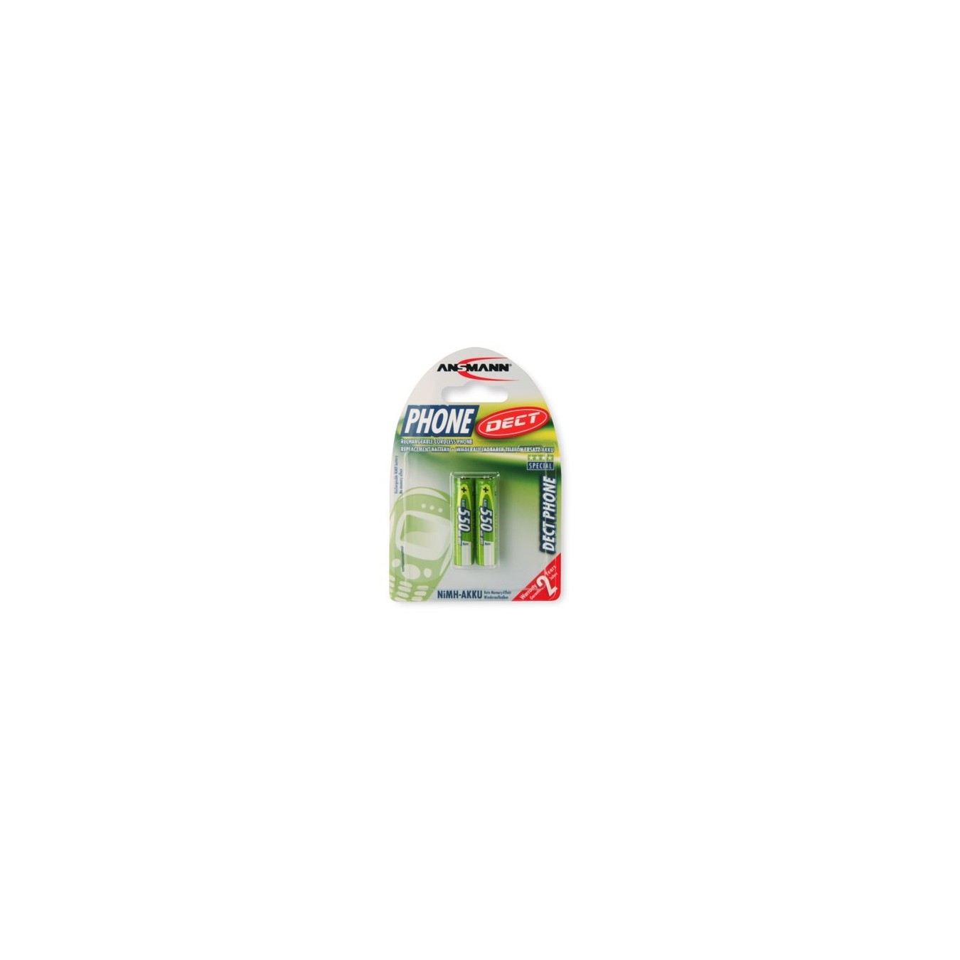 Ansmann Rechargeable Battery - 5035523 - Nickel-Metal Hydride (NiMH) 550mAh 1.2V Rechargeable Battery