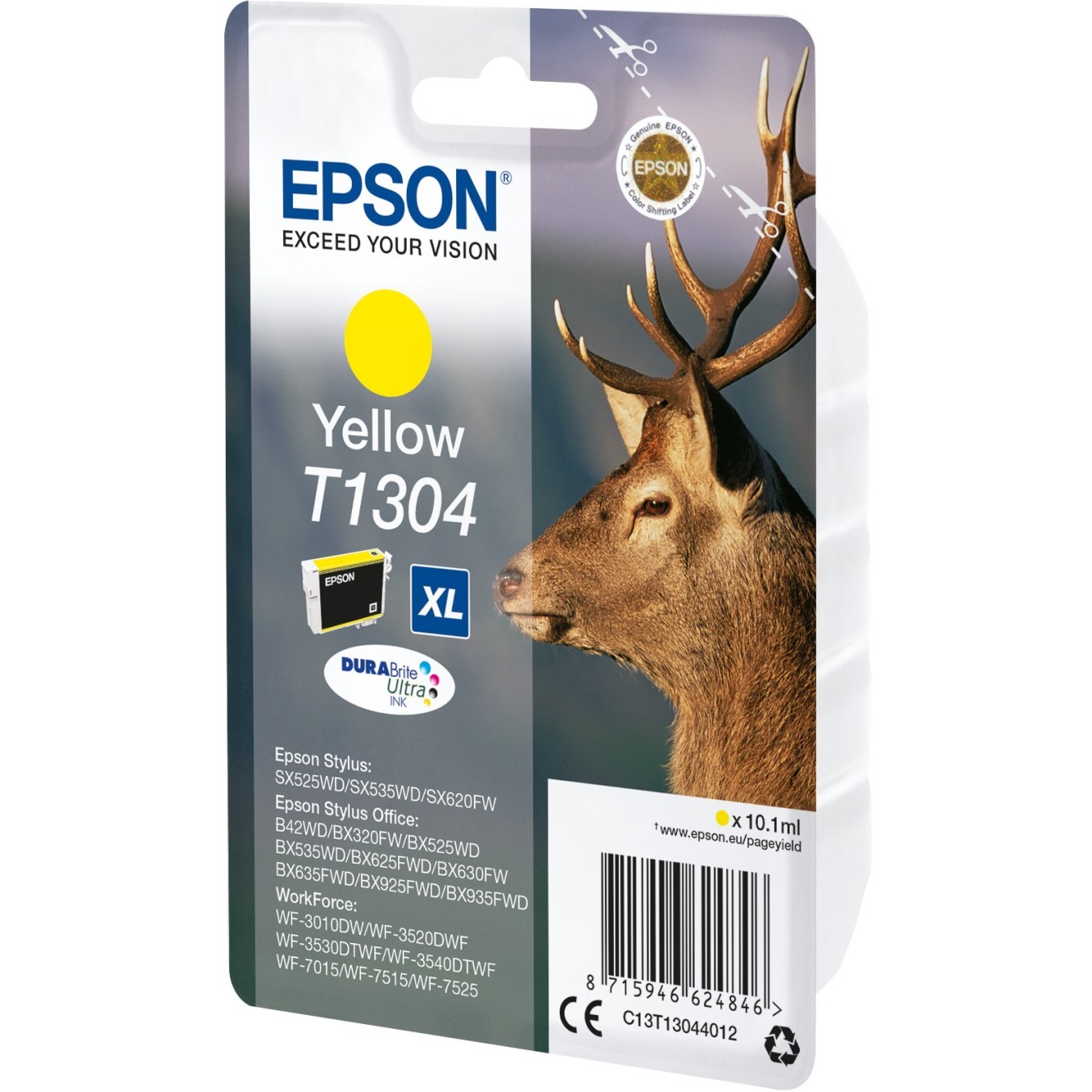 Epson Ink 1LB - T1304 - ink cartridge yellow extra high capacity 10.1ml 1-pack blister without alarm - DURABrite Ultra Ink