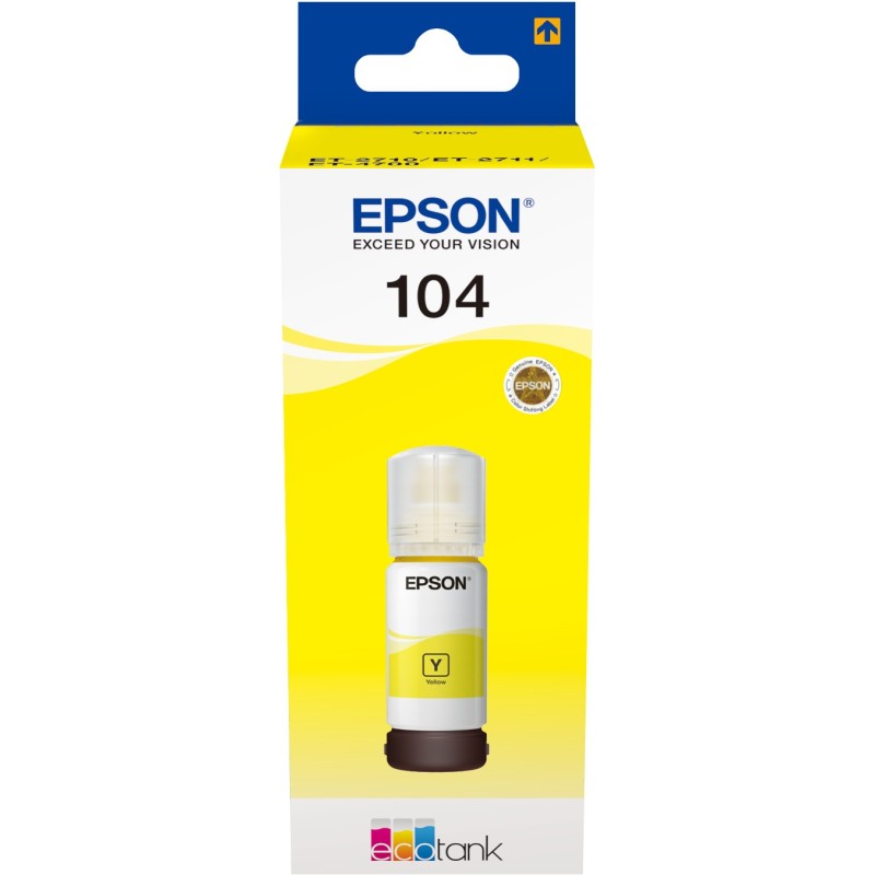 Buy Epson Ink 104 EcoTank - C13T00P440 - Yellow up to 7,500 pages in Cyprus, Nicosia, Limassol, Larnaka, Pafos