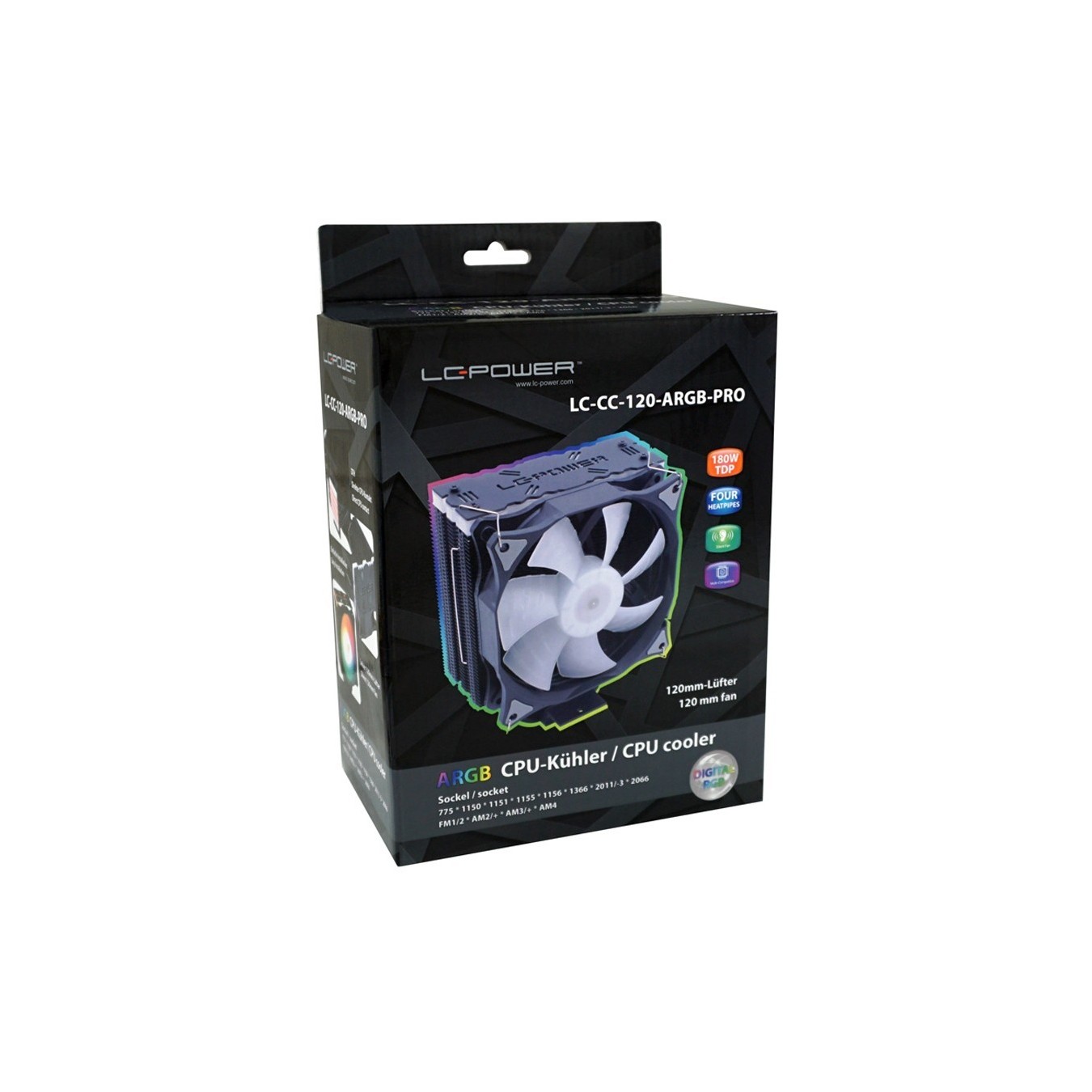 K LC-Power Cooler - LC-CC-120-ARGB-PRO - 1700 1150 1151 1156 1366 — Buy in Cyprus with Fast Delivery