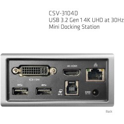 Buy Club3D 4K Mini-Docking USB3 - to 4x USB3 HDMI DVI LAN Silver in Cyprus, Nicosia, Limassol, Larnaka, Pafos