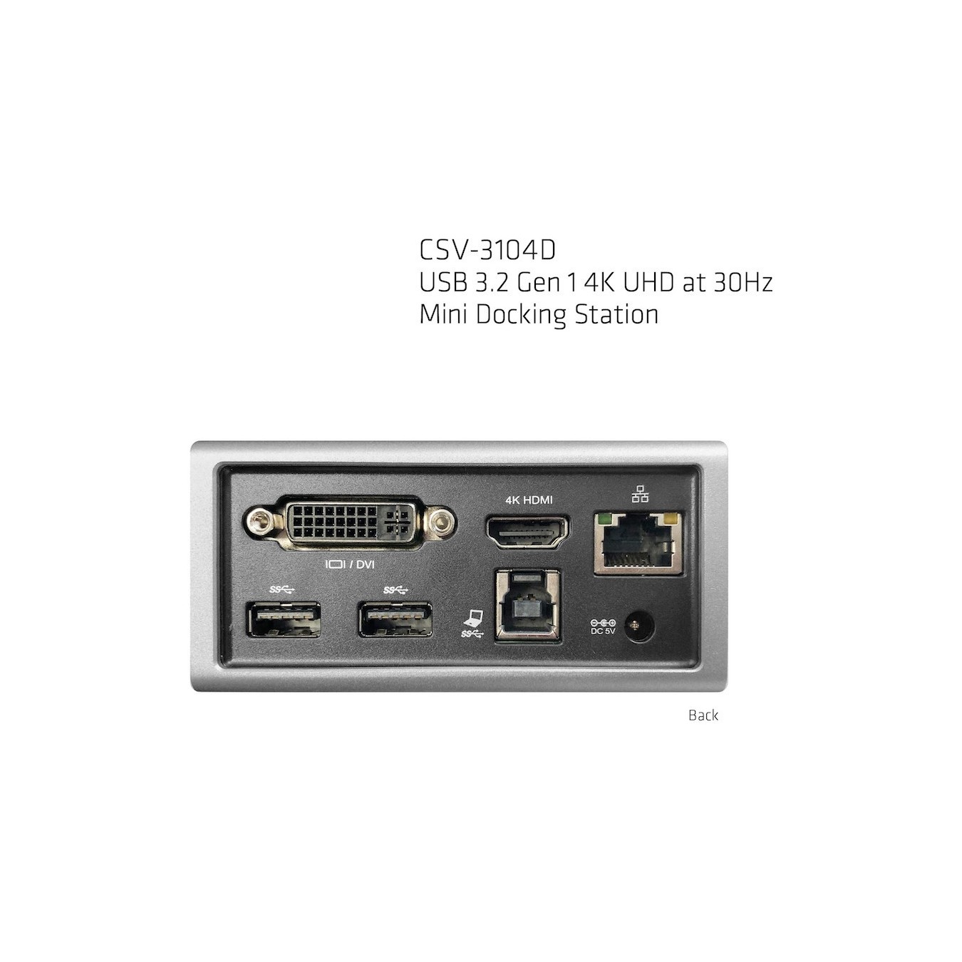 Club3D 4K Mini-Docking USB3 - to 4x USB3 HDMI DVI LAN Silver — Buy in Cyprus with Fast Delivery