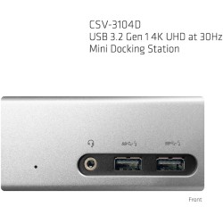 Buy Club3D 4K Mini-Docking USB3 - to 4x USB3 HDMI DVI LAN Silver in Cyprus, Nicosia, Limassol, Larnaka, Pafos