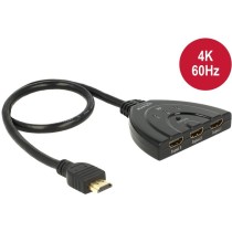 DELOCK HDMI UHD Switch - 3 x HDMI in to 1 x HDMI out - 4K - with integrated cable 50 cm — Buy in Cyprus with Fast Delivery