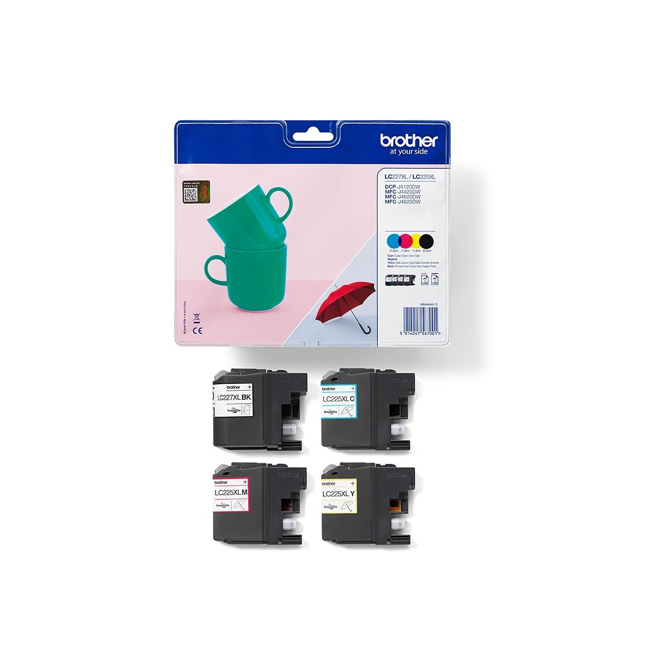 Brother Ink Value Pack - LC-227XLVALBP - (BK C M Y) — Buy in Cyprus with Fast Delivery