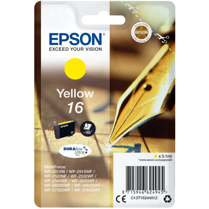 Buy Epson - C13T16244012 - Yellow New Packaging in Cyprus, Nicosia, Limassol, Larnaka, Pafos