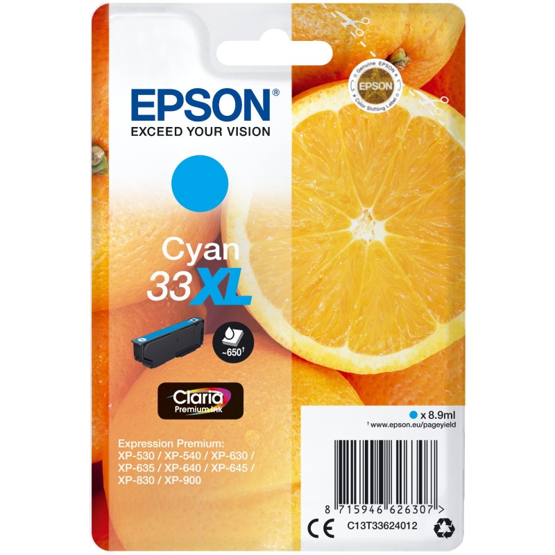 Buy Epson Ink - C13T33624012 - 33XL Cyan in Cyprus, Nicosia, Limassol, Larnaka, Pafos