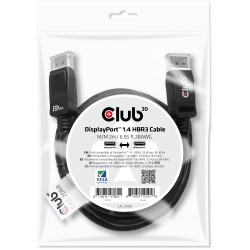 Buy Club3D DisplayPort Cable - 1.4 HBR3 32.4Gb s 2m 8K60Hz St St Polybag in Cyprus, Nicosia, Limassol, Larnaka, Pafos
