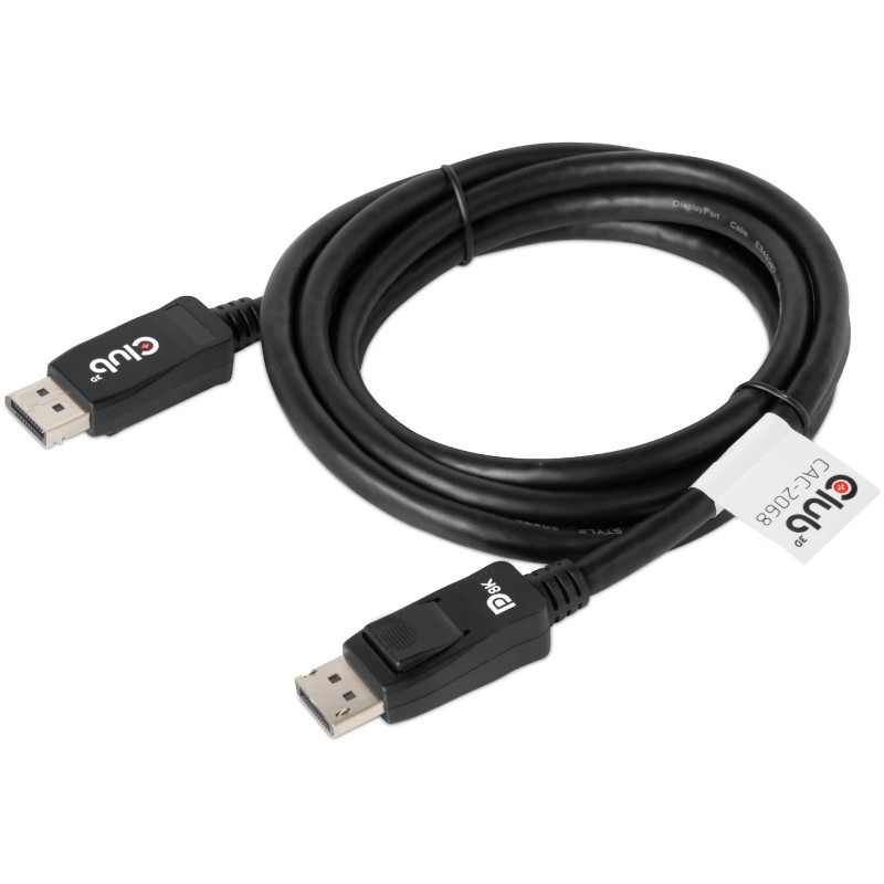Buy Club3D DisplayPort Cable - 1.4 HBR3 32.4Gb s 2m 8K60Hz St St Polybag in Cyprus, Nicosia, Limassol, Larnaka, Pafos