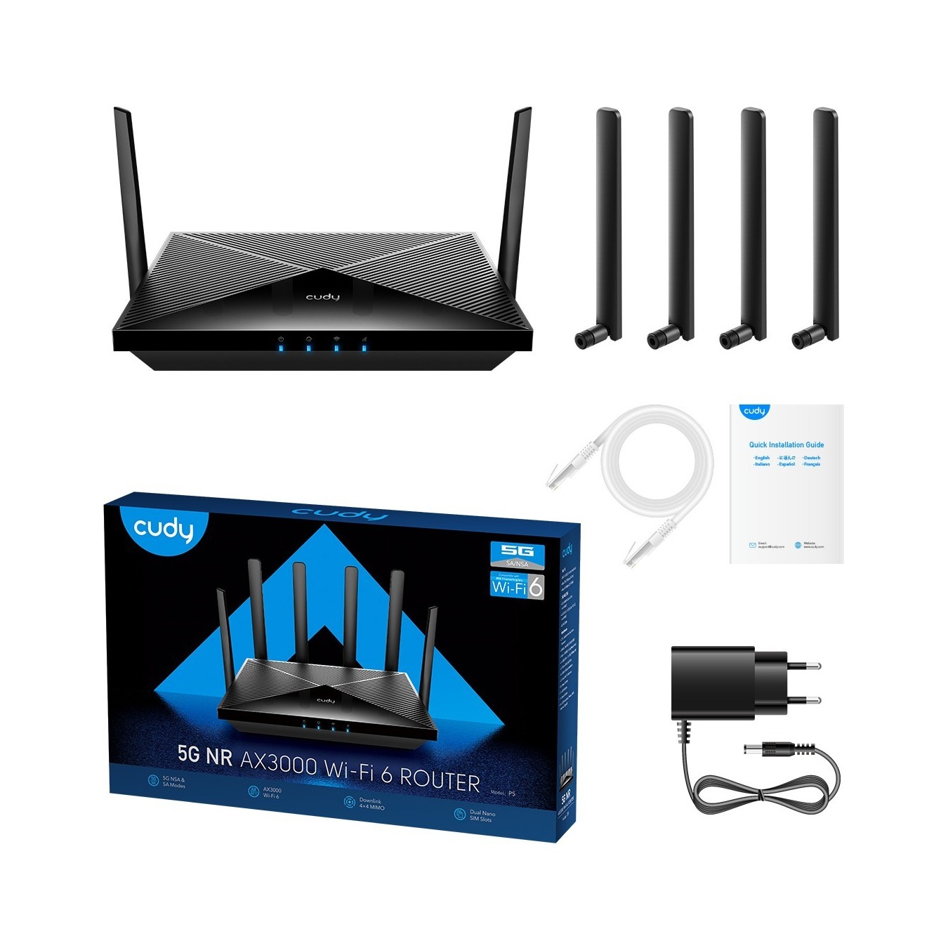 Cudy P5 – AX3000 Wi-Fi 6 5G Mesh Router – 2402+574 Mbps | Armenius Store